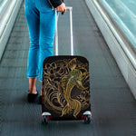 Gold Koi Carp Fish Print Luggage Cover