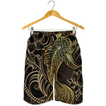 Gold Koi Carp Fish Print Men's Shorts