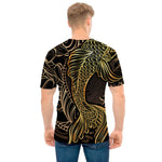 Gold Koi Carp Fish Print Men's T-Shirt