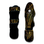 Gold Koi Carp Fish Print Muay Thai Shin Guard