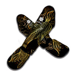 Gold Koi Carp Fish Print Muay Thai Shin Guard