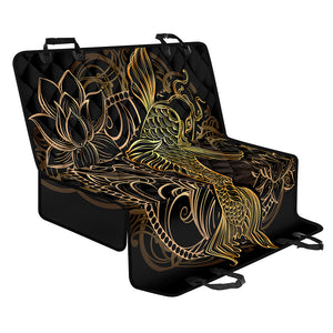 Gold Koi Carp Fish Print Pet Car Back Seat Cover