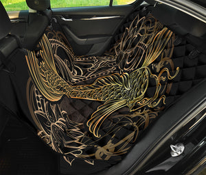 Gold Koi Carp Fish Print Pet Car Back Seat Cover