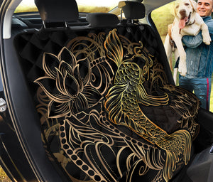 Gold Koi Carp Fish Print Pet Car Back Seat Cover