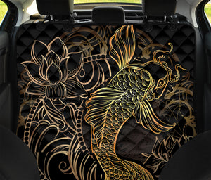 Gold Koi Carp Fish Print Pet Car Back Seat Cover