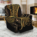 Gold Koi Carp Fish Print Recliner Slipcover