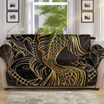 Gold Koi Carp Fish Print Sofa Protector