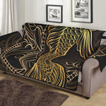 Gold Koi Carp Fish Print Sofa Protector