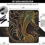 Gold Koi Carp Fish Print Sofa Protector