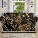 Gold Koi Carp Fish Print Sofa Protector