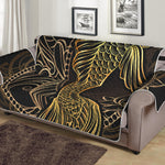 Gold Koi Carp Fish Print Sofa Protector