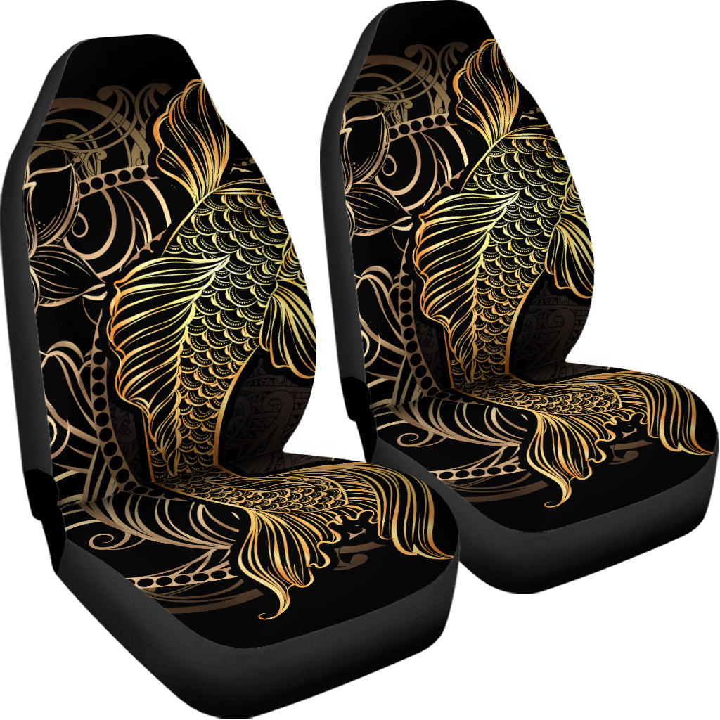 Gold Koi Carp Fish Print Universal Fit Car Seat Covers