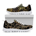 Gold Koi Carp Fish Print White Running Shoes