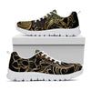 Gold Koi Carp Fish Print White Sneakers