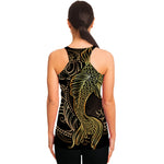Gold Koi Carp Fish Print Women's Racerback Tank Top