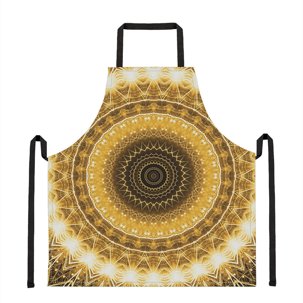 Gold Lights Kaleidoscope Print Apron