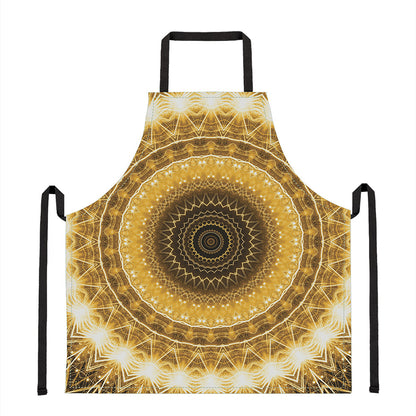 Gold Lights Kaleidoscope Print Apron
