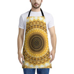 Gold Lights Kaleidoscope Print Apron