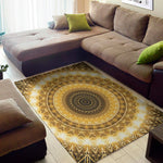 Gold Lights Kaleidoscope Print Area Rug