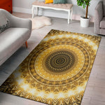 Gold Lights Kaleidoscope Print Area Rug