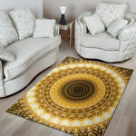 Gold Lights Kaleidoscope Print Area Rug