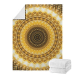 Gold Lights Kaleidoscope Print Blanket