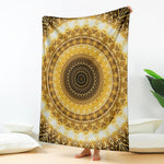 Gold Lights Kaleidoscope Print Blanket