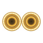 Gold Lights Kaleidoscope Print Car Coasters