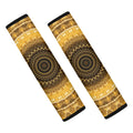 Gold Lights Kaleidoscope Print Car Seat Belt Covers