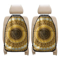 Gold Lights Kaleidoscope Print Car Seat Organizers