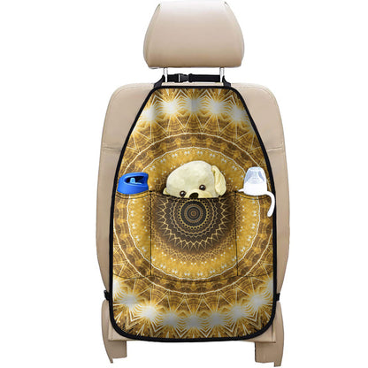 Gold Lights Kaleidoscope Print Car Seat Organizers