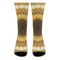 Gold Lights Kaleidoscope Print Crew Socks