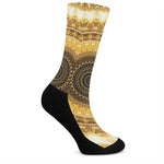 Gold Lights Kaleidoscope Print Crew Socks
