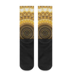 Gold Lights Kaleidoscope Print Crew Socks