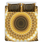 Gold Lights Kaleidoscope Print Duvet Cover Bedding Set