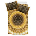 Gold Lights Kaleidoscope Print Duvet Cover Bedding Set