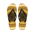 Gold Lights Kaleidoscope Print Flip Flops