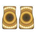 Gold Lights Kaleidoscope Print Front Car Floor Mats