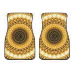 Gold Lights Kaleidoscope Print Front Car Floor Mats