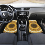 Gold Lights Kaleidoscope Print Front Car Floor Mats