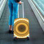 Gold Lights Kaleidoscope Print Luggage Cover