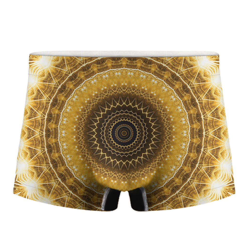 Gold Lights Kaleidoscope Print Men's Boxer Briefs