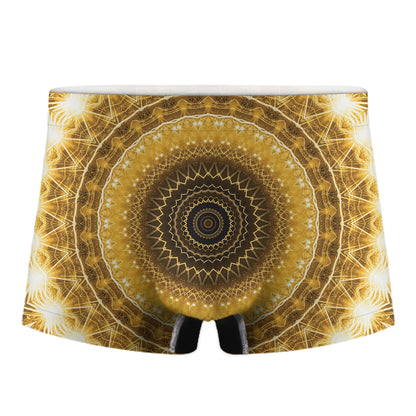 Gold Lights Kaleidoscope Print Men's Boxer Briefs