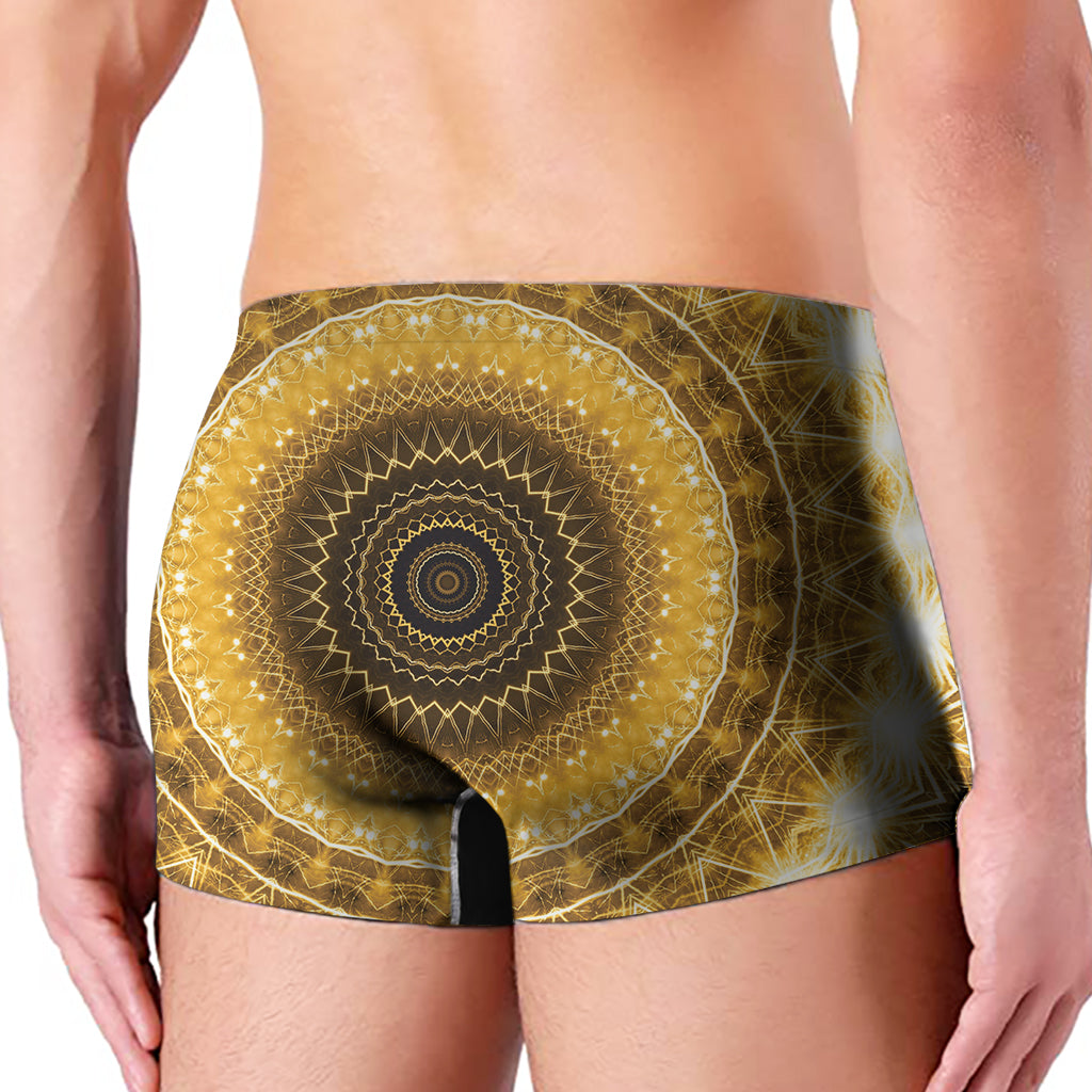Gold Lights Kaleidoscope Print Men's Boxer Briefs