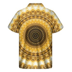 Gold Lights Kaleidoscope Print Men's Short Sleeve Shirt