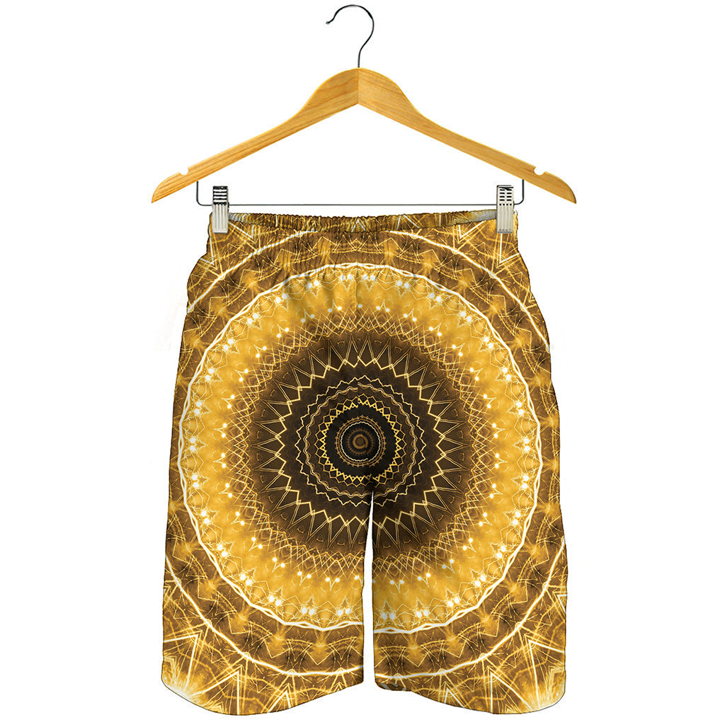 Gold Lights Kaleidoscope Print Men's Shorts