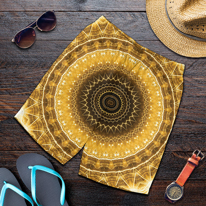 Gold Lights Kaleidoscope Print Men's Shorts