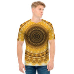 Gold Lights Kaleidoscope Print Men's T-Shirt