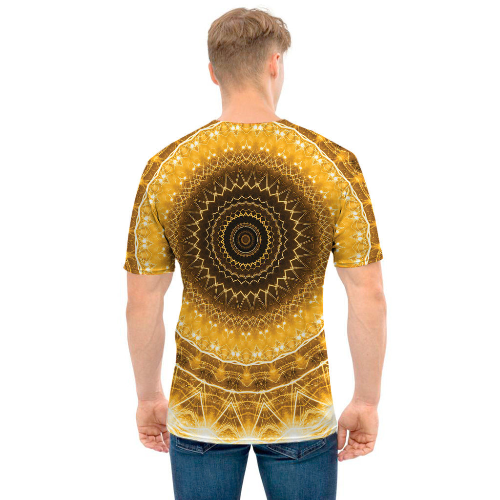 Gold Lights Kaleidoscope Print Men's T-Shirt