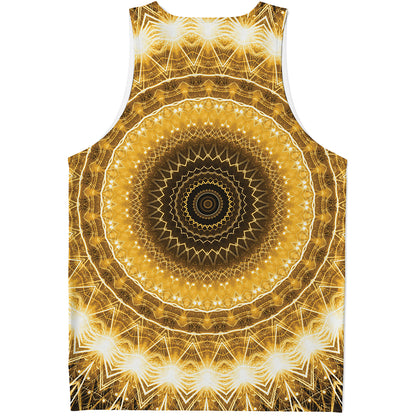 Gold Lights Kaleidoscope Print Men's Tank Top
